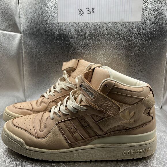 Adidas Forum Mid Refined Mens Blush Pink White Athletic Shoes BB8912 Size 11 - Picture 1 of 10